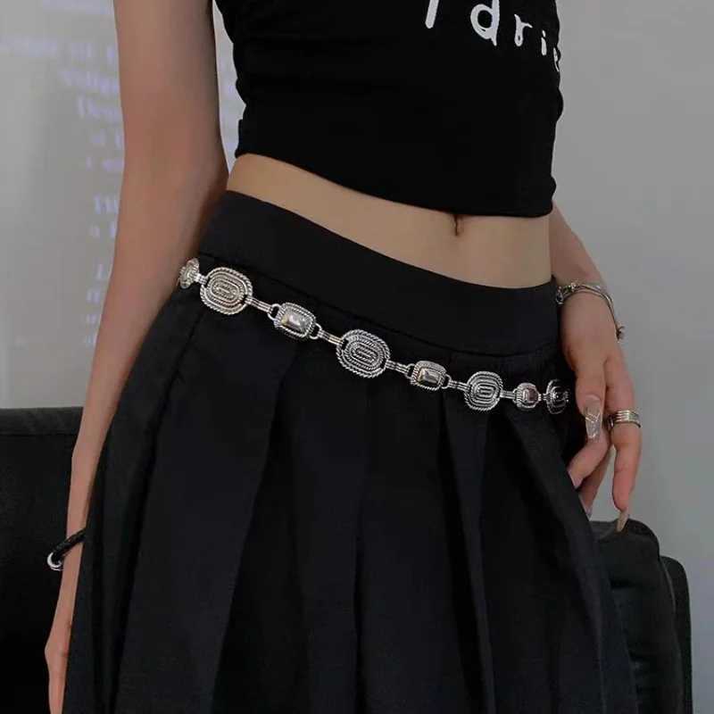 Silver Retro Waist Chain Accessories Metal Chain Belt Wens New Summer Casual Matching Leather Pants Thin Belt Trend X250410