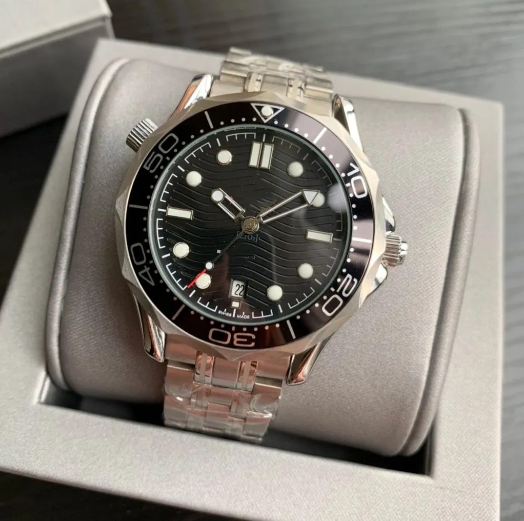 High quality men James 007 Watches sea master 300 Automatic Mechanical Mens Designer Watch 300m Sports Watch Folding Clasp Montres Mouvement Y2ec aa