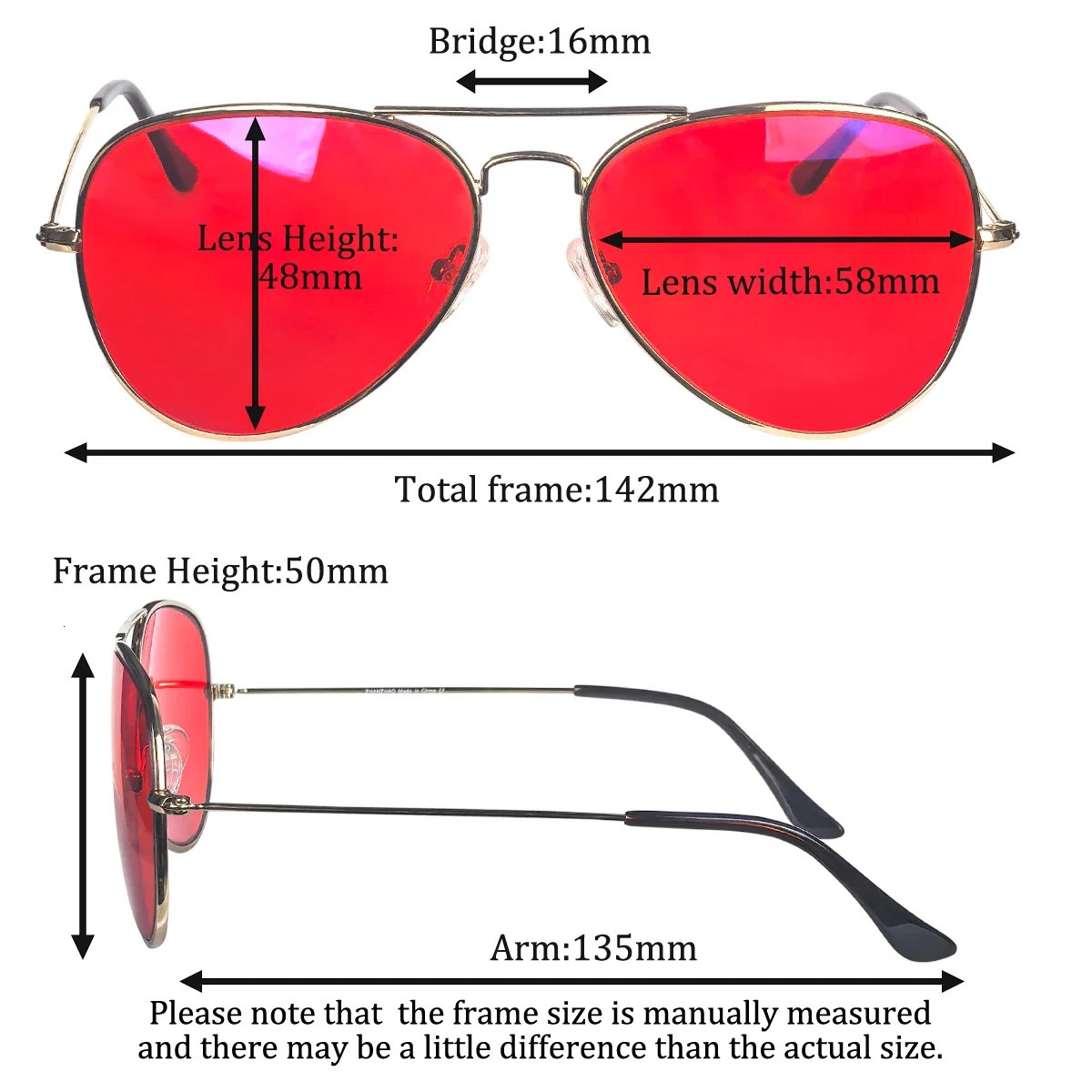 SHINU red lenses glasses men orange lens glasses women blue light filter better sleep rest glasses two size Metal frame eyewear 250407