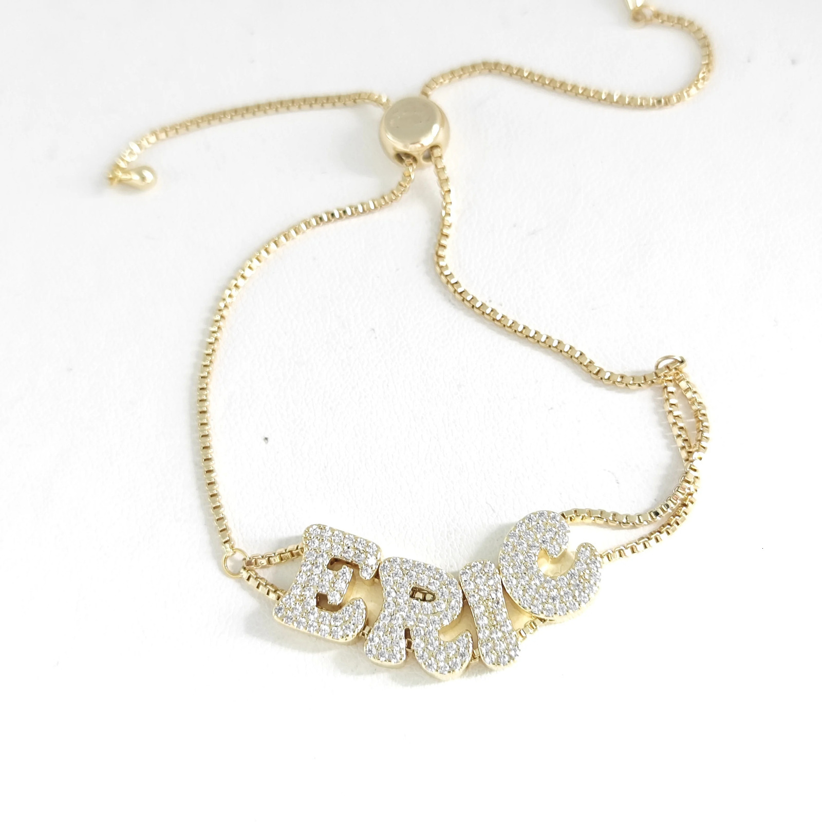 Lateefah sliding bead bracelet sliding English letters A-Z DIY personalized bracelet 250408