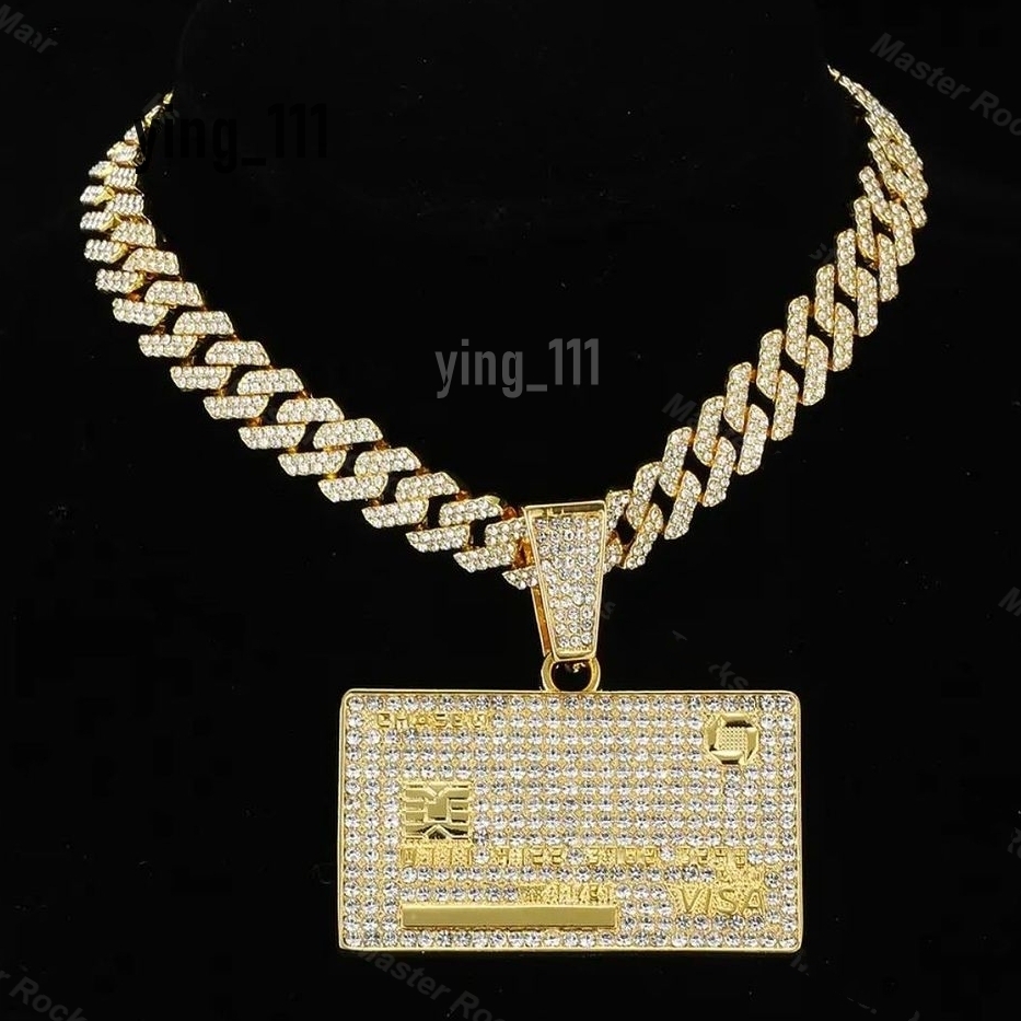 Hiphop Jewelry Credit Card Pendant for Rapper 925 Sterling Silver Custom Iced Out VVS Custom Moissanite Pendant