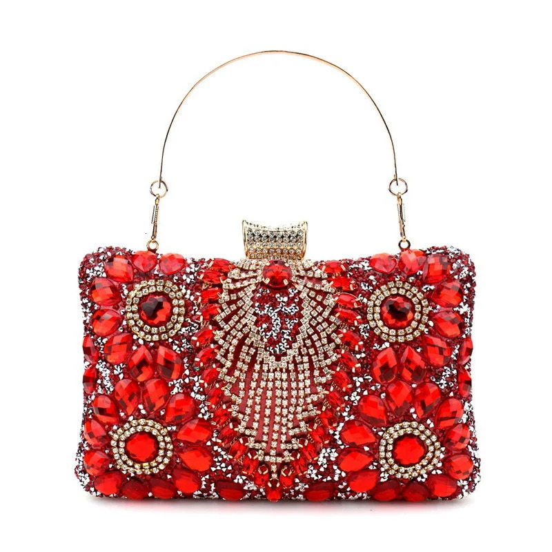 Luxury Green Tassel Evening Clutch Bag for Women Diamond Party Purse Small Shoulder Chain Handbag Wedding Elegant Holder R251110