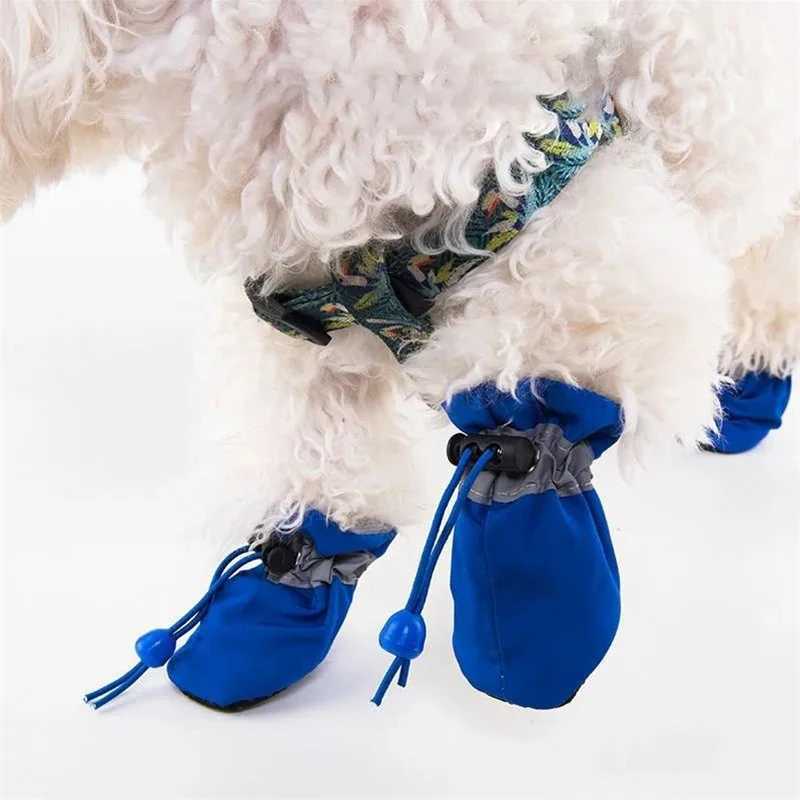 4 pieces/set of small mid-range dog weather resistant dog shoes snowshoes anti slip dog shoes T2504010