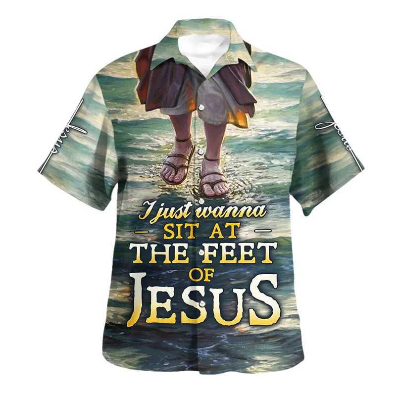 Jesus loves me God loves the world. Hawaiian shirts mens fashion cool beach shirts summer cool floral shirts tops X250410