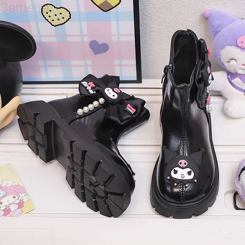 Sanrio Kawaii Kuromi My Melody Children Lovely Cartoon Comfortable Boots Student Thermal Ankle Boots Shoes Gifts for Kids H251110