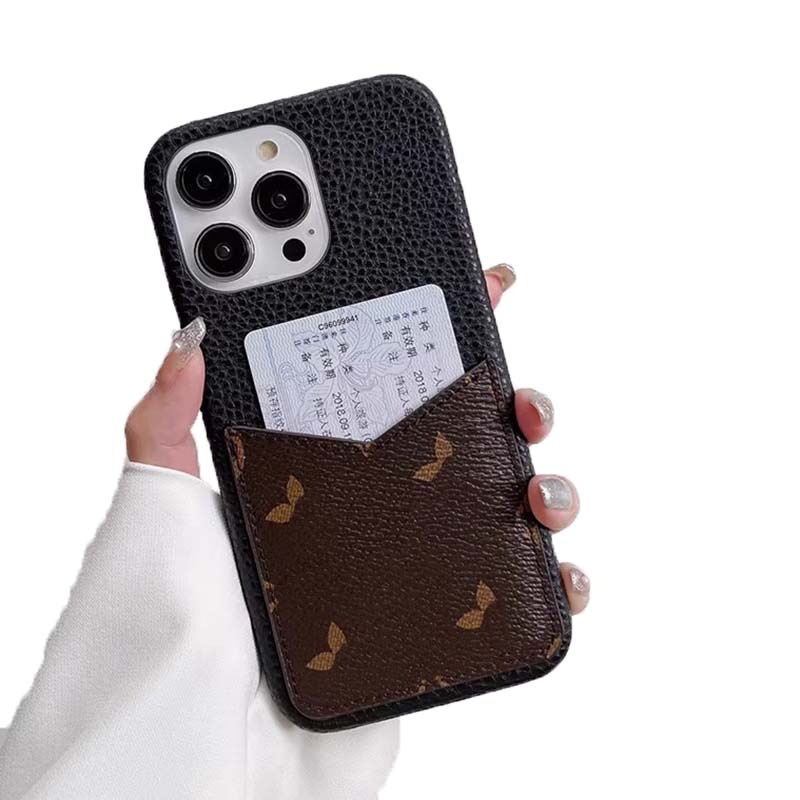 Designer iPhone Phone Cases 15 14 Pro max Luxury LU Leather Card Slot Holder Wallet High Quality 18 17 16 15pro 14pro 13pro 13 12pro 12 11 XS 7 8 Plus Purse with Logo Box