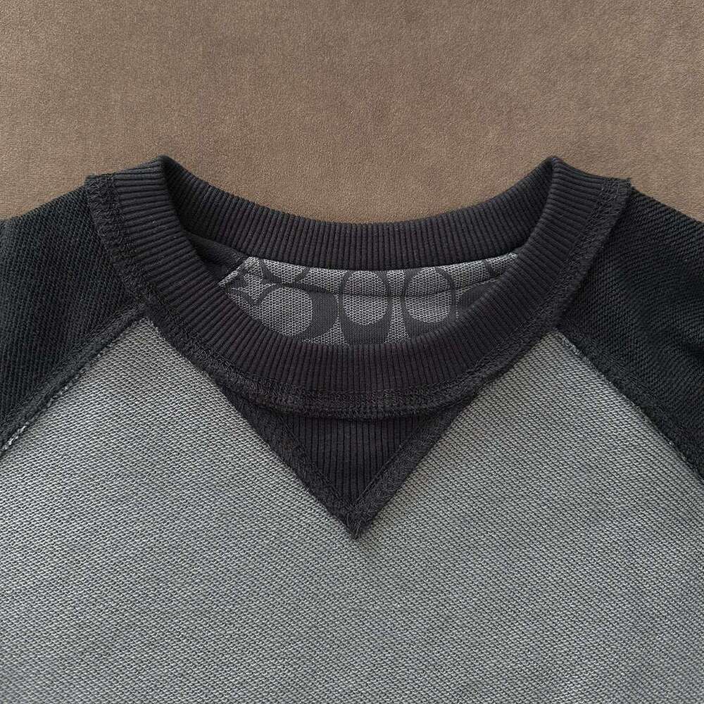 25Th Spring New Sweatshirt For Women Gray Old Flower Full Print Round Neck Pullover Couple Long Sleeve Shirt Versatile