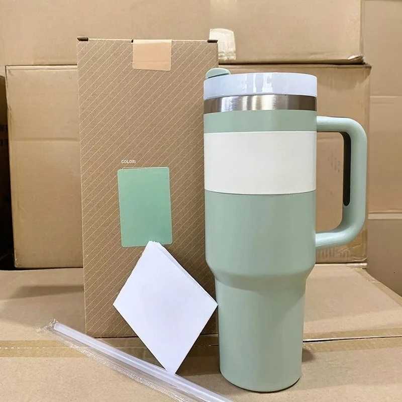 Fashionable cup 40 ounce travel g with lid straw lid stainless steel d tea with water mens and wens caf gift g Y251110
