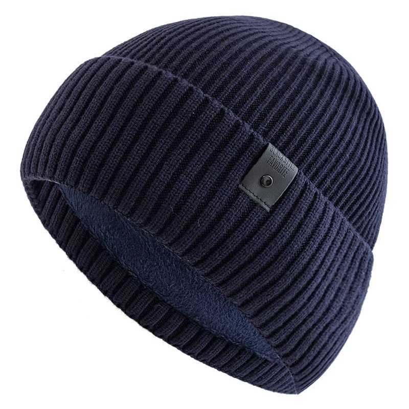New Unisex Winter Hat Fleece Lined Warm Cap Stylish Soft Beanie Hat For Men Women Outdoor Thicken Ski Sports Knitted HatXJ251110