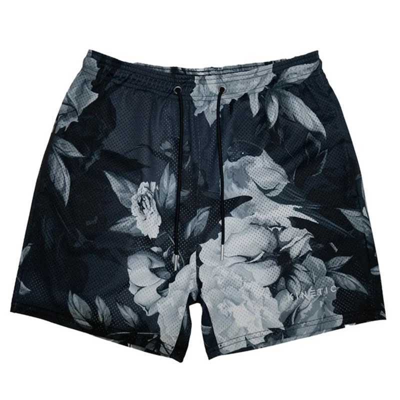 Summer New Shorts Rose Design Casual Shorts Street Hip Hop Fitness Polyester Quick drying Breathable Embroidered Mens Shorts X250410
