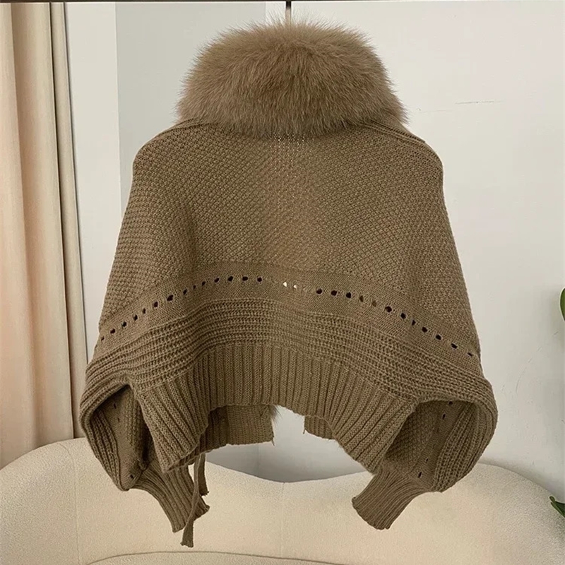 Winter Fashion Knitting Cardigan Placket Coat Women Casual Real Fur Short Warm Knitted Jacket with Natural 251105