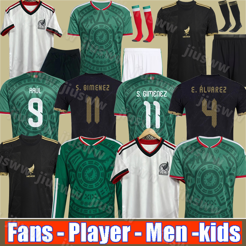 Green Mexico jersey 2026 World Cup Home away Kit soccer jerseys A. VEGA C. HUERTA L. ROMO RAUL football shirts men kids kit set Third goalkeeper training uniform women