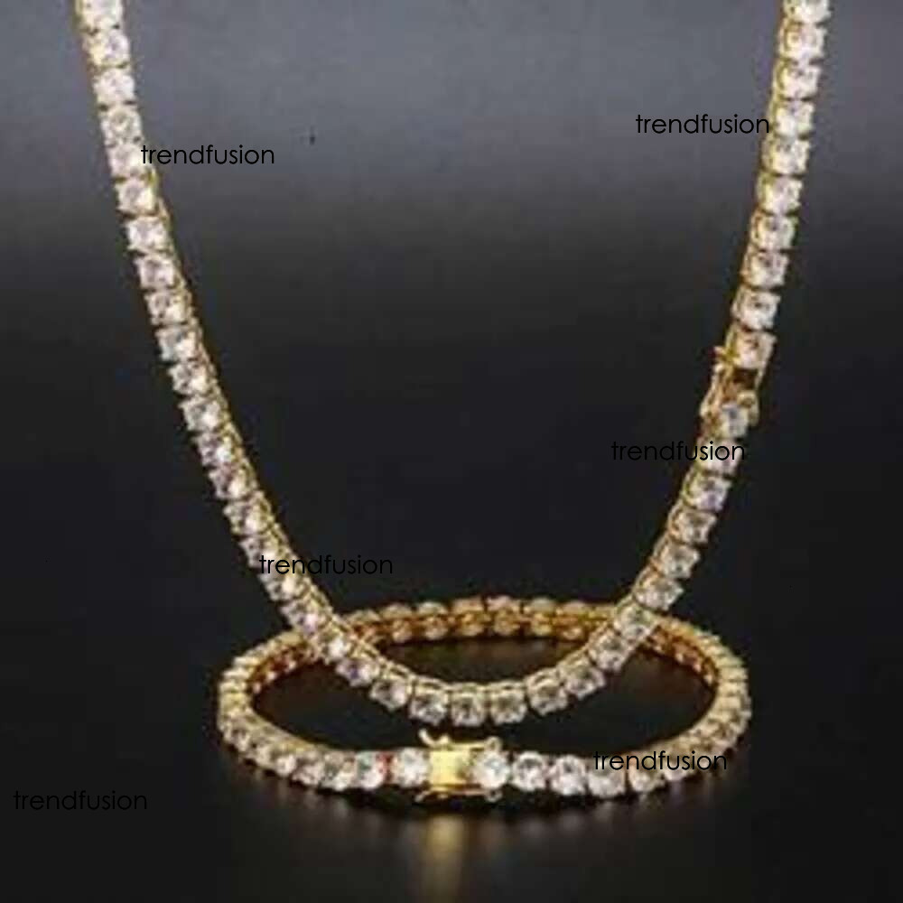HipHop Jewelry ice out 3mm 4mm 5mm 6mm sterg sier VVS Moissanite Dia Tennis k Chain Bracelet Necklaces