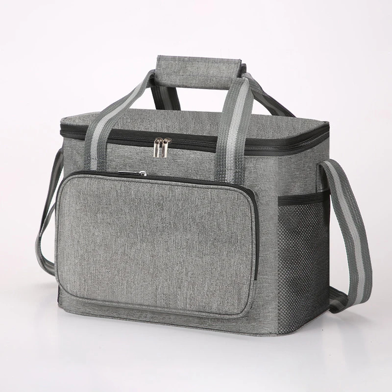 15L portable lunch bag food box durable waterproof office cooler ice insulated shell camping Oxford dinner 250401