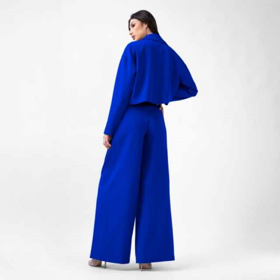 Royal Blue Women Suits Ladies Slim Fit High Waisted Trousers Fashion Wear Prom Birthday Party Customized Blazer Sets 2 Pieces