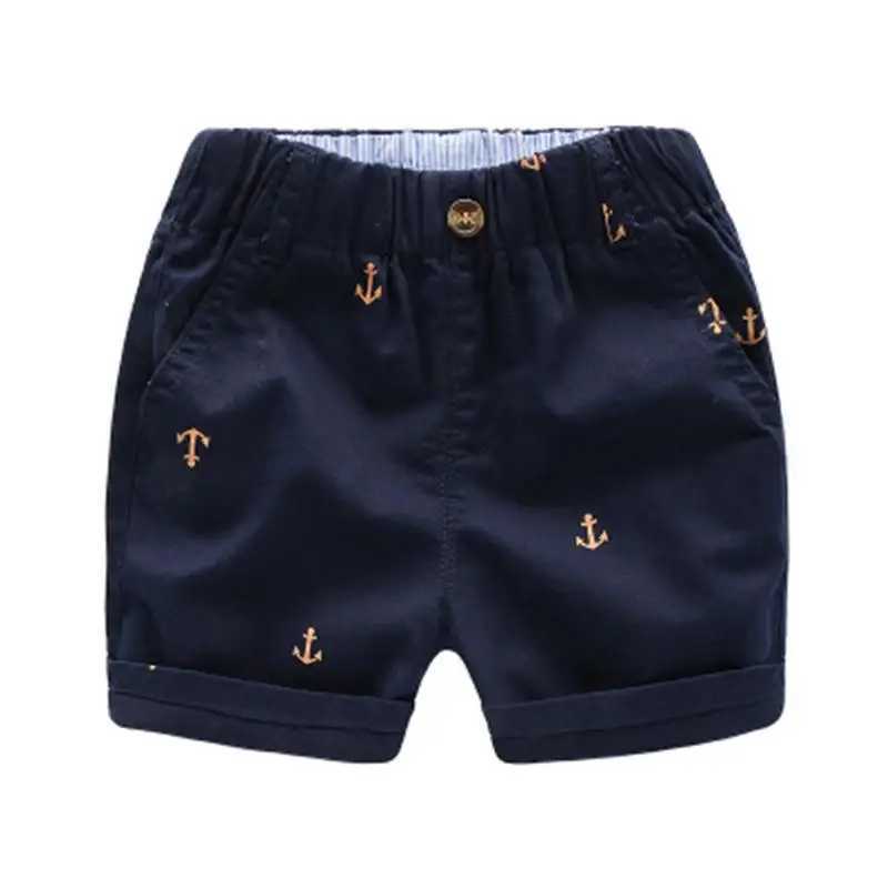2-9 year old childrens shorts summer cotton anchor boys beach shorts casual Capris baby clothing KF553 Z250410