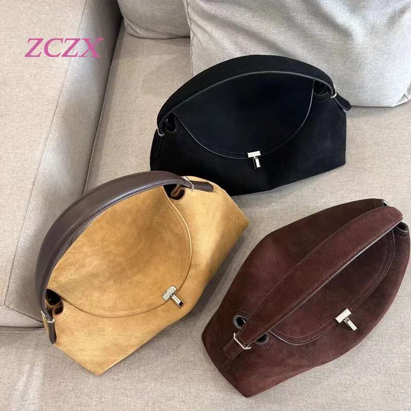 New Genuine Leather Women's Lunch Box Retro Versatile Single Shoulder Armpit Handbag Crossbody Bag