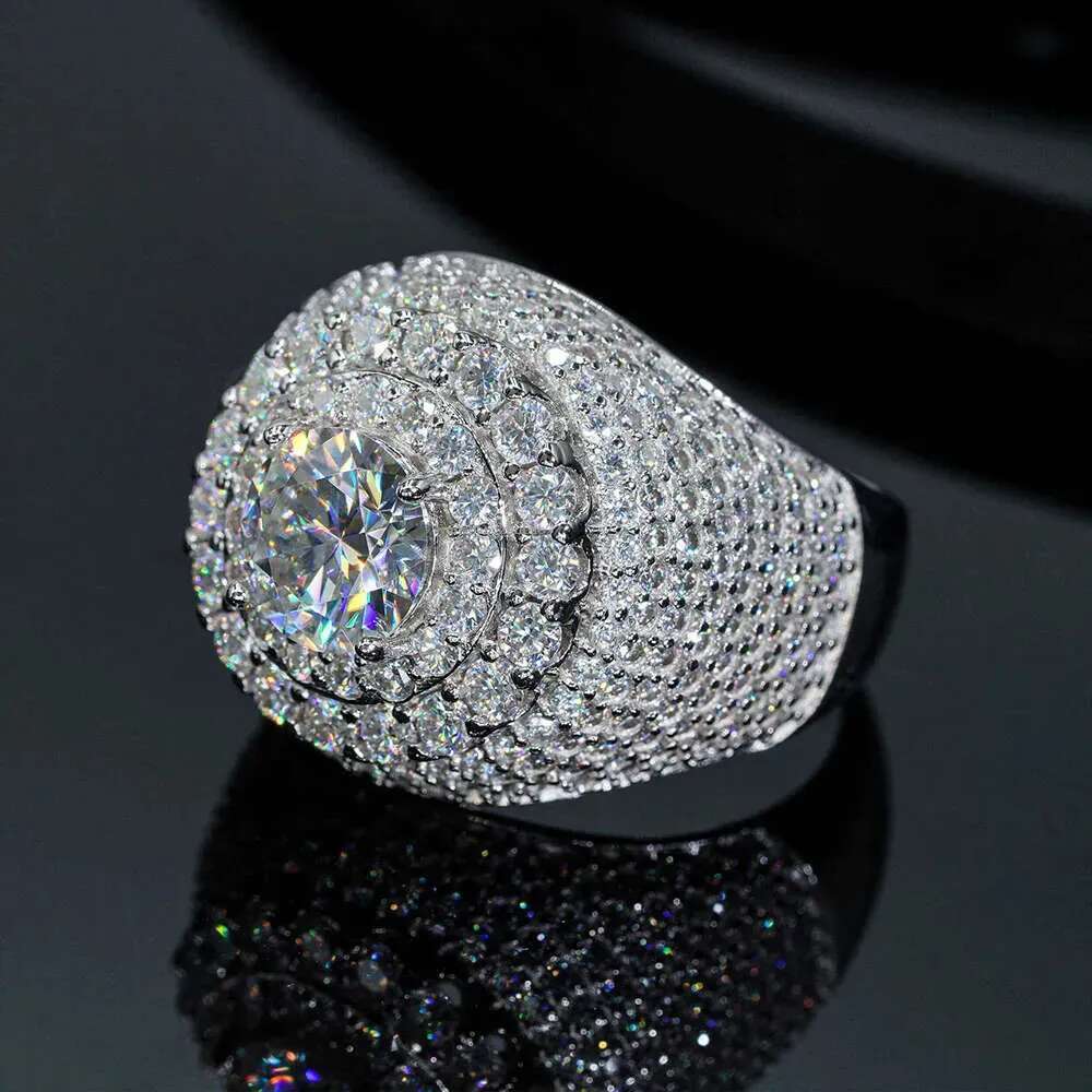 8mm Moissanite for Men Iced Out Rings Women S Sier Wedding Ring Finger Jewelry Pass Dias Tester Free Shipping