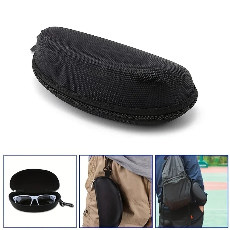 Portable zipper hooded sunglasses protector box EVA glasses travel bag hook accessories 250410