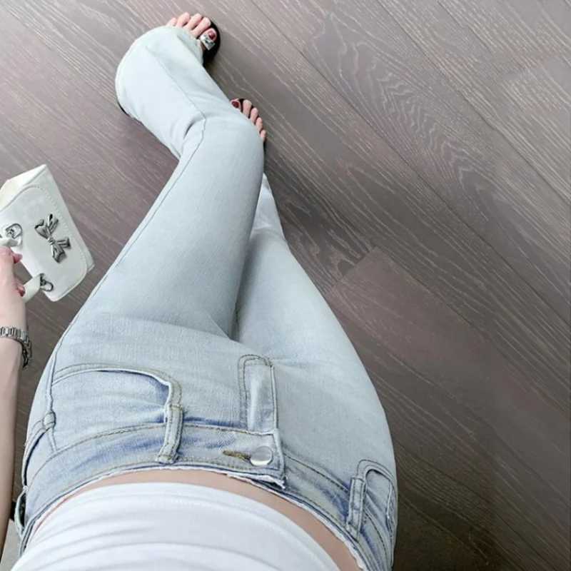 Woman Fashion Daily Designer Y2k Flare Jeans Female High Waist Bell Bottom Pants Girls Stretch Slim Fit Casual Denim Trousers C251110