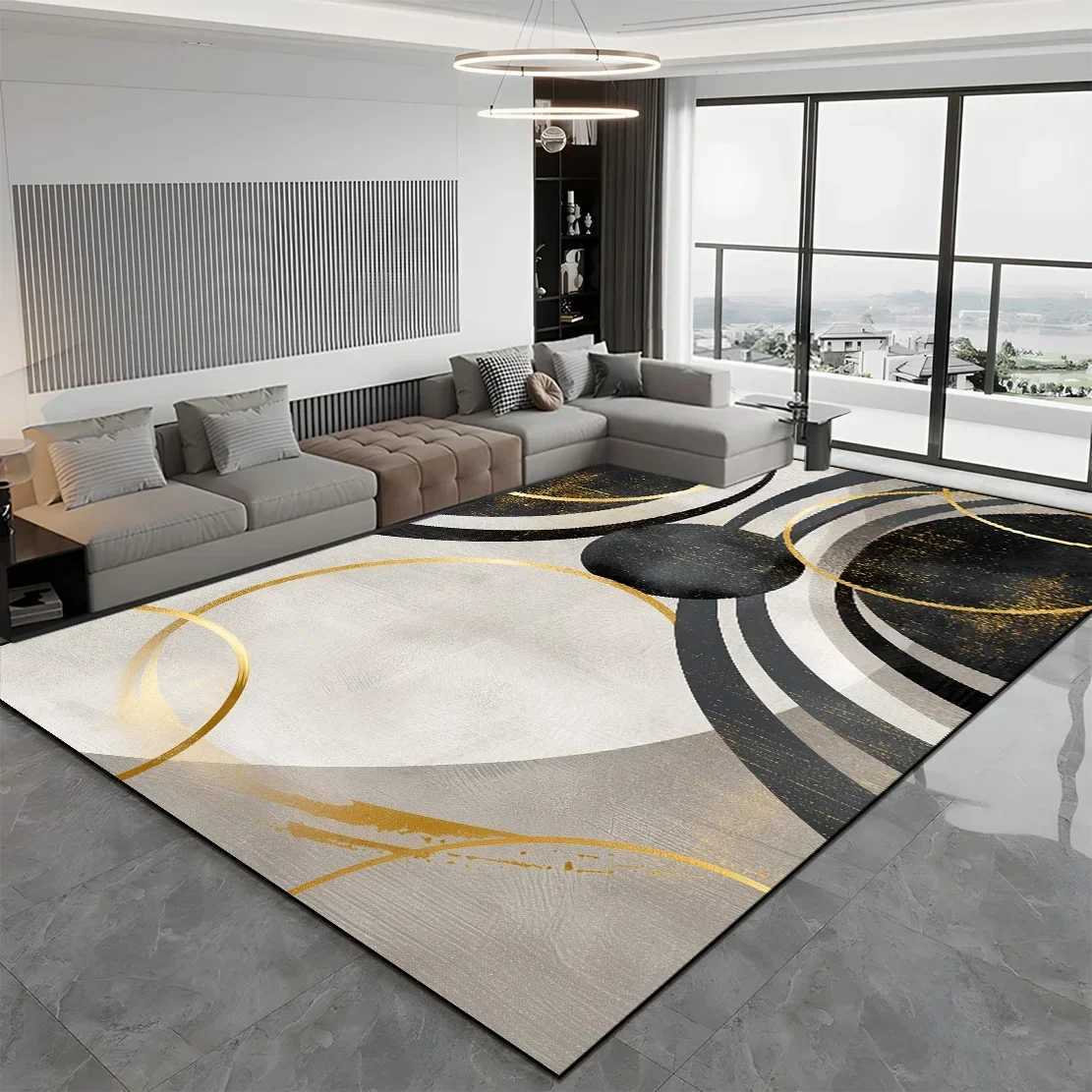 Large Carpets for Living Room Modern Light Luxury Bedroom Decoration Rugs Customized Thickened Floor Mat Lounge Rug Y251110