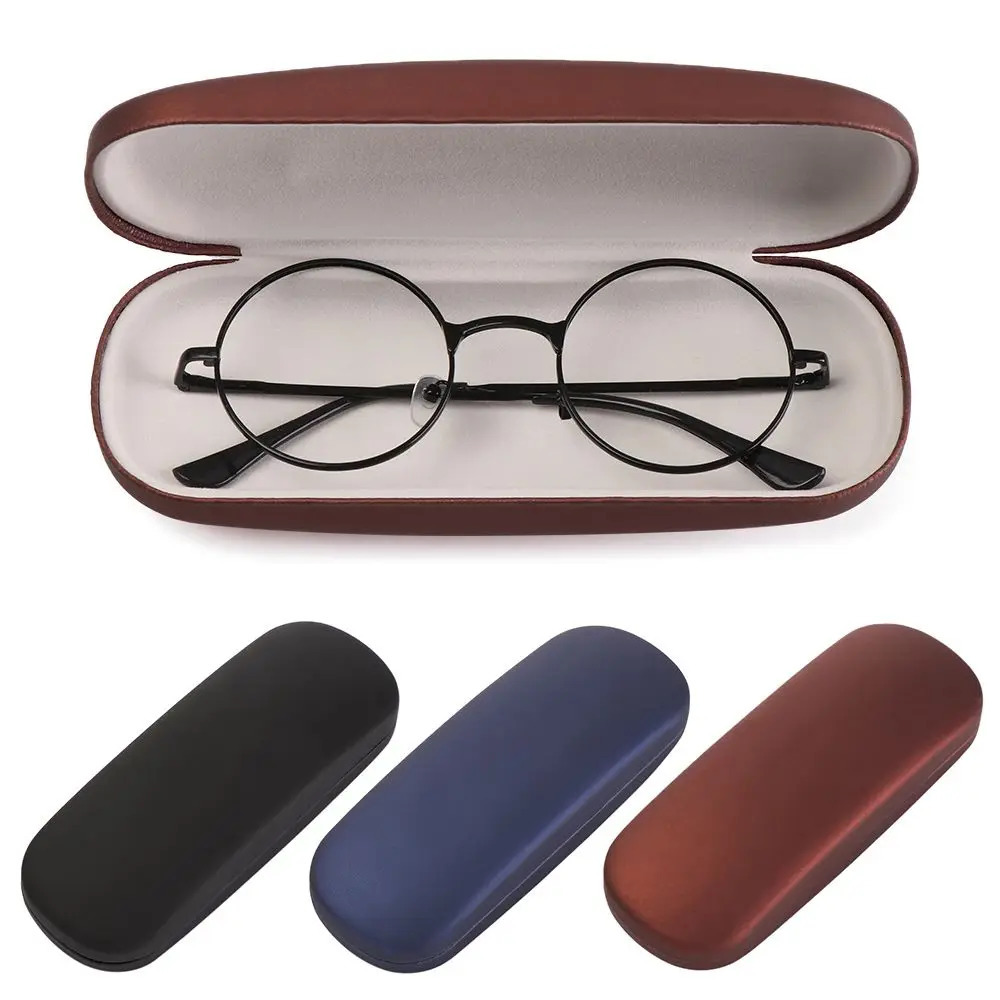 Fashion Hard Glasses Box Mens PU Pearl Myopia Reading Goggles 250410