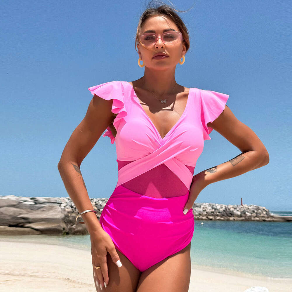 one-piece European and American bikini women's quick drying sports swimsuit manufacturer wholesale 2025 temperament versatile new trend clothing 