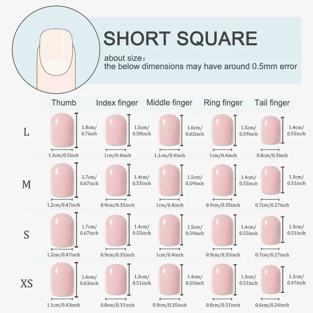 0pcs Pink French Handmade Nails Short French style Handmade Wear Nail for Women Girl Whitening Nail Stickers False Nail W250410
