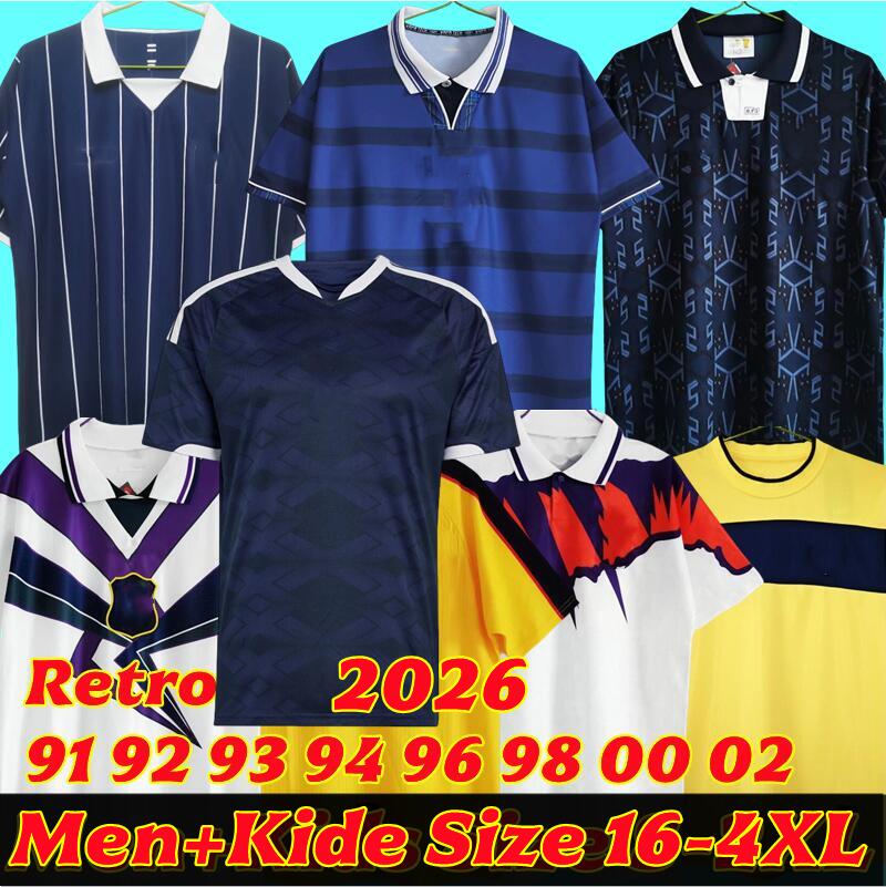 3XL 4XL 2026 SCoTlaNdS Soccer Jersey 2024 ScoTTisH National Team MCGINN Football Shirt Kids Kit Set Home Navy Blue Away White 150 Years Anniversary Special ROBERTSON