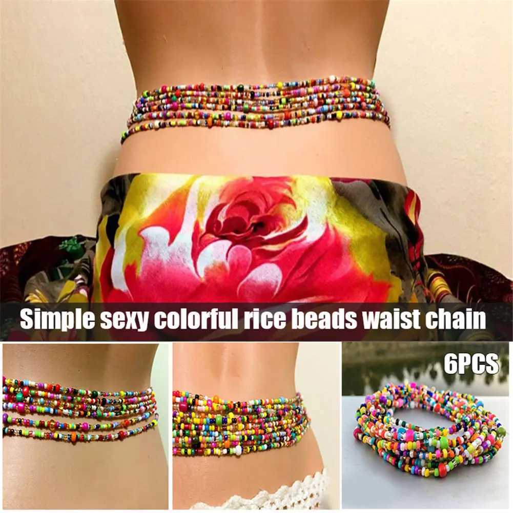 Lace Beaded Belly Chain Bohemian Style Body Chain Carnival Body Accessories Beach Party Clothing X250410