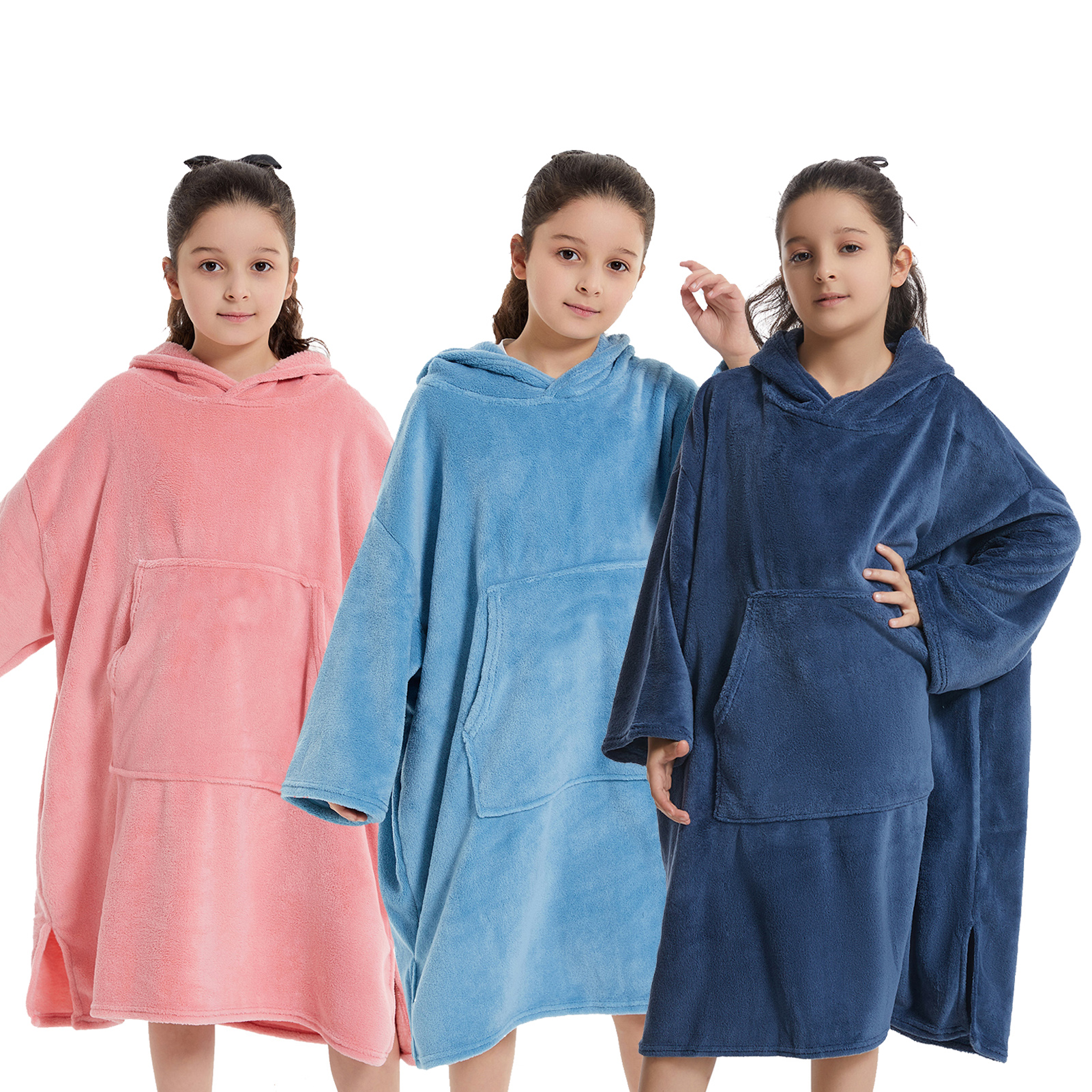 Kids Hooded Swim Towel Poncho Quick-Dry Soft Absorbent, Thick Lightweight Long Sleeve Cover-Up for Beach Pool Surfing Swimming, Kids Swimming Accessor