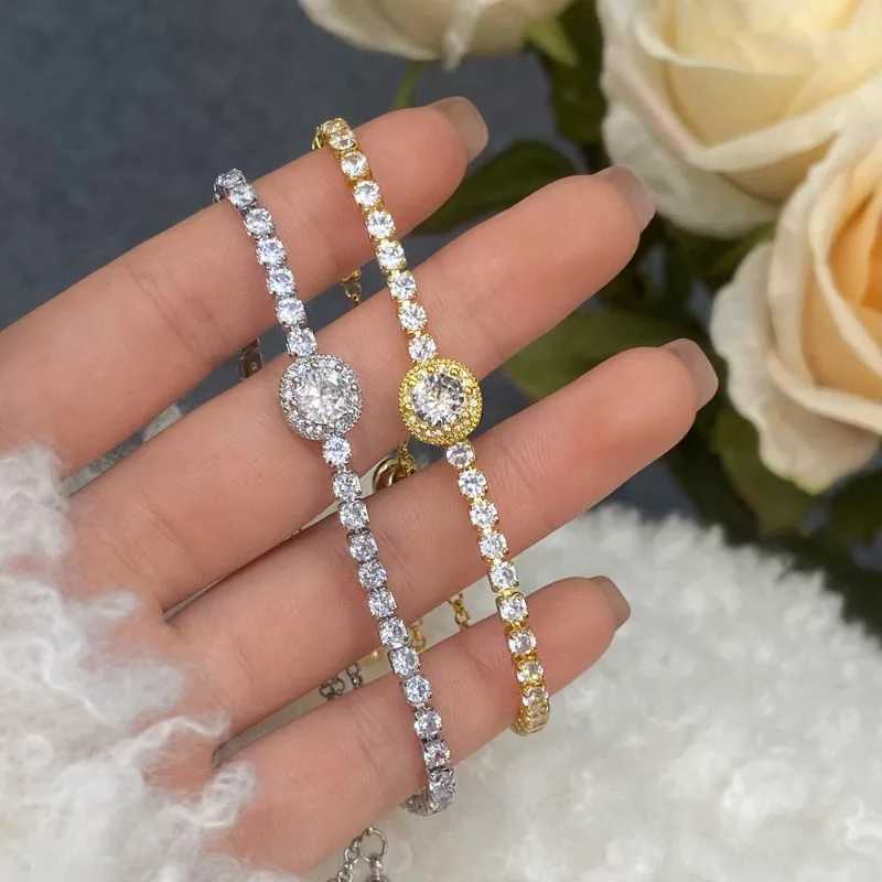 Y2K Rotundity Zircon Adjustable Bracelet for Women Female Simple Light Luxury Personality Temperament Wedding Woman Jewelry GiftT251110