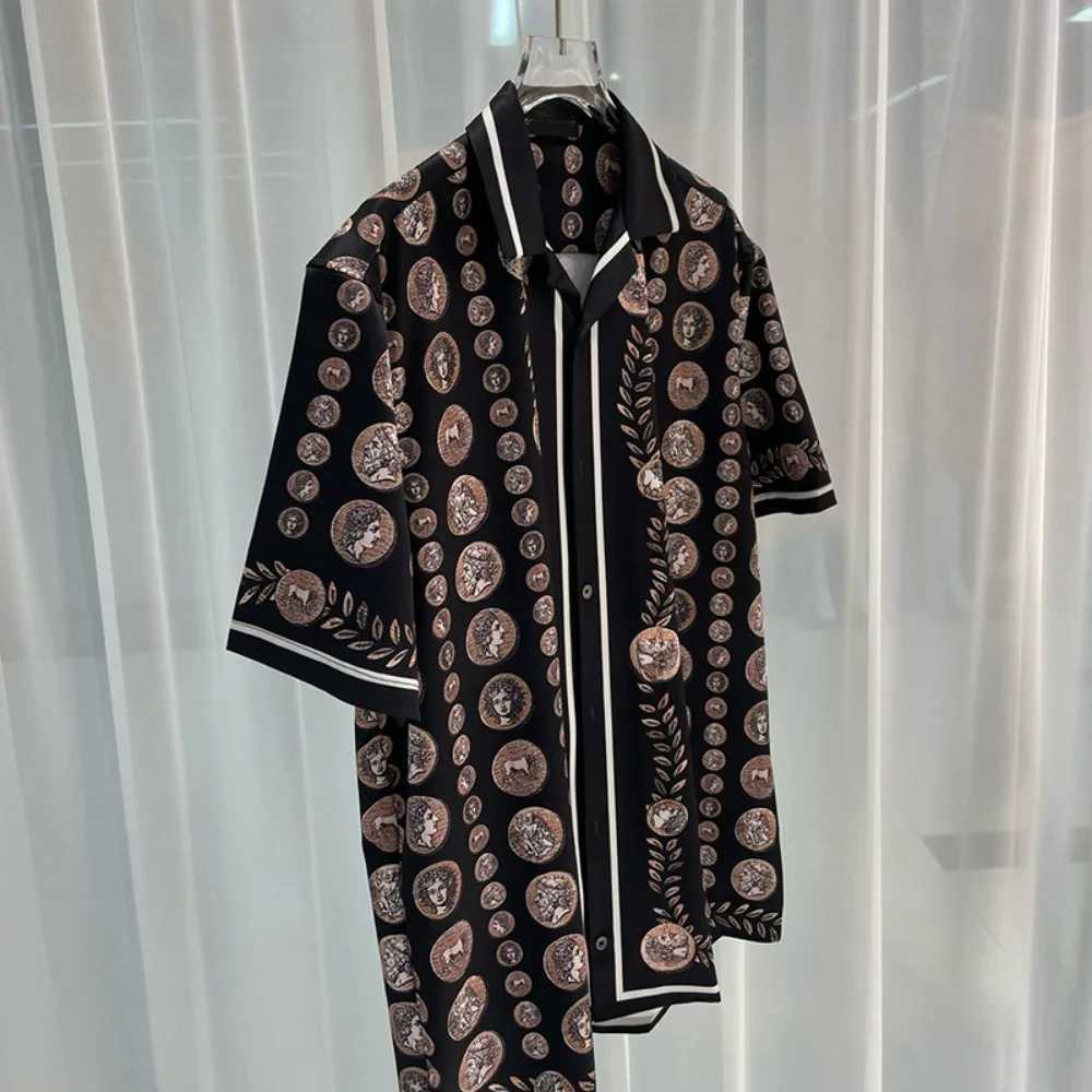 2024 Spring/Summer New Youth Popular Travel Digital Printing Mens Short sleeved Shirt X250410