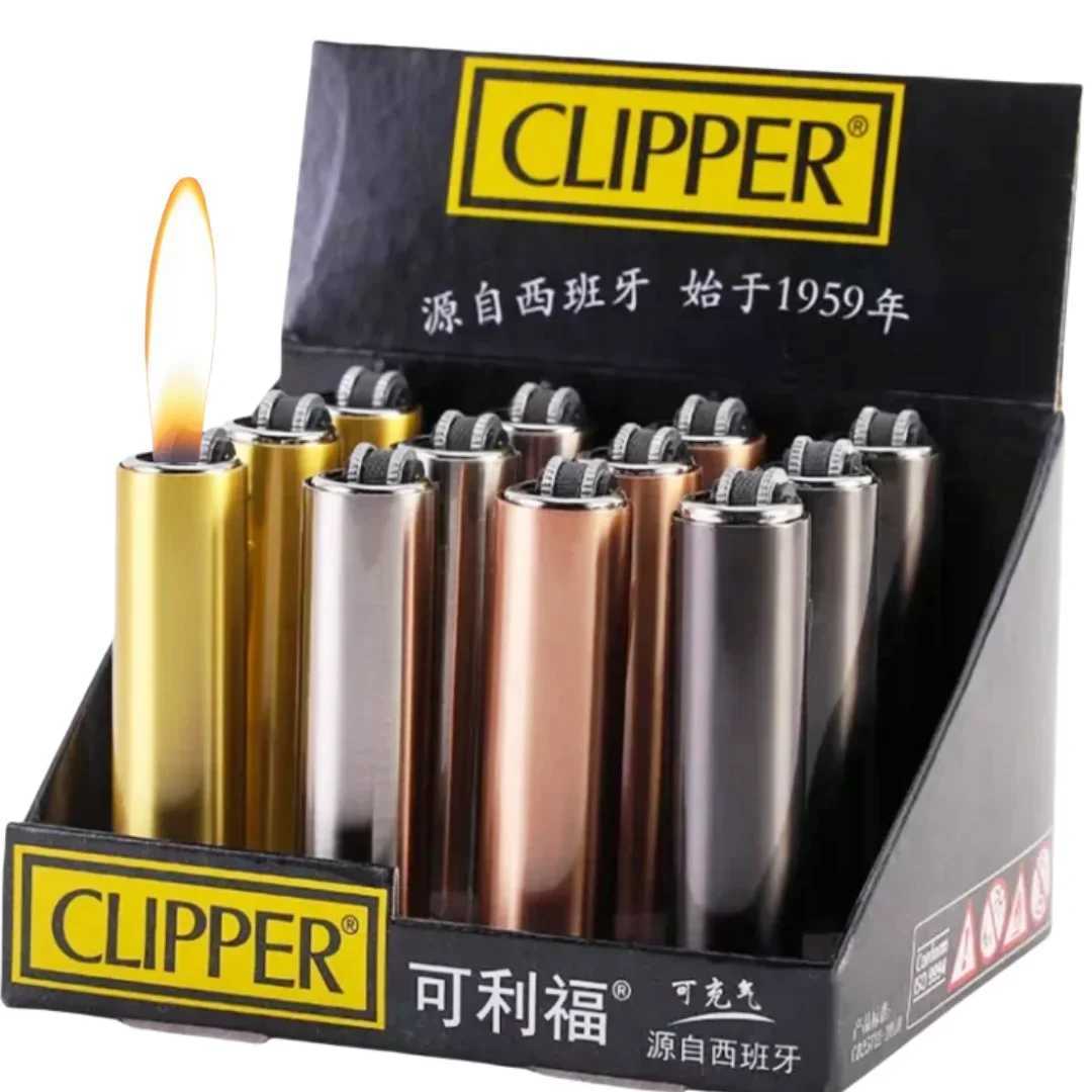 Clipper Lighter Metal Sand Wheel Igniter Butane Torch Lighter Smoking Accessories 12 Whole Gas Lighter MenS Gadget GiftC250315