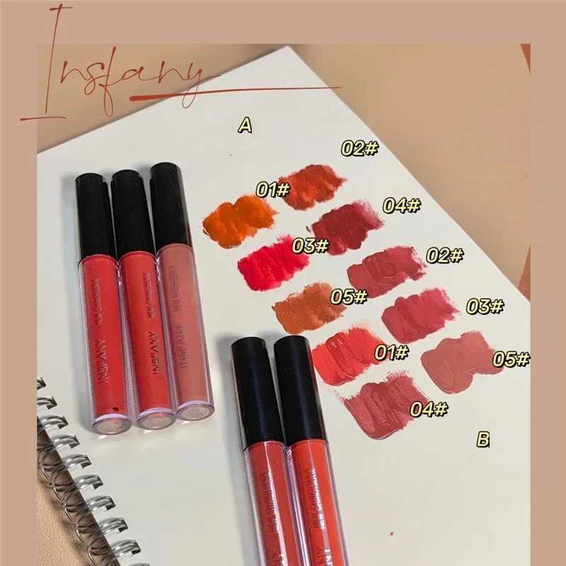 Five Pack Cigarette-shaped Lipstick Set Matte Velvet Lasting Creative Blue Pink Girl Cigarette Tube Lip Glaze Set Lip MakeupT251110