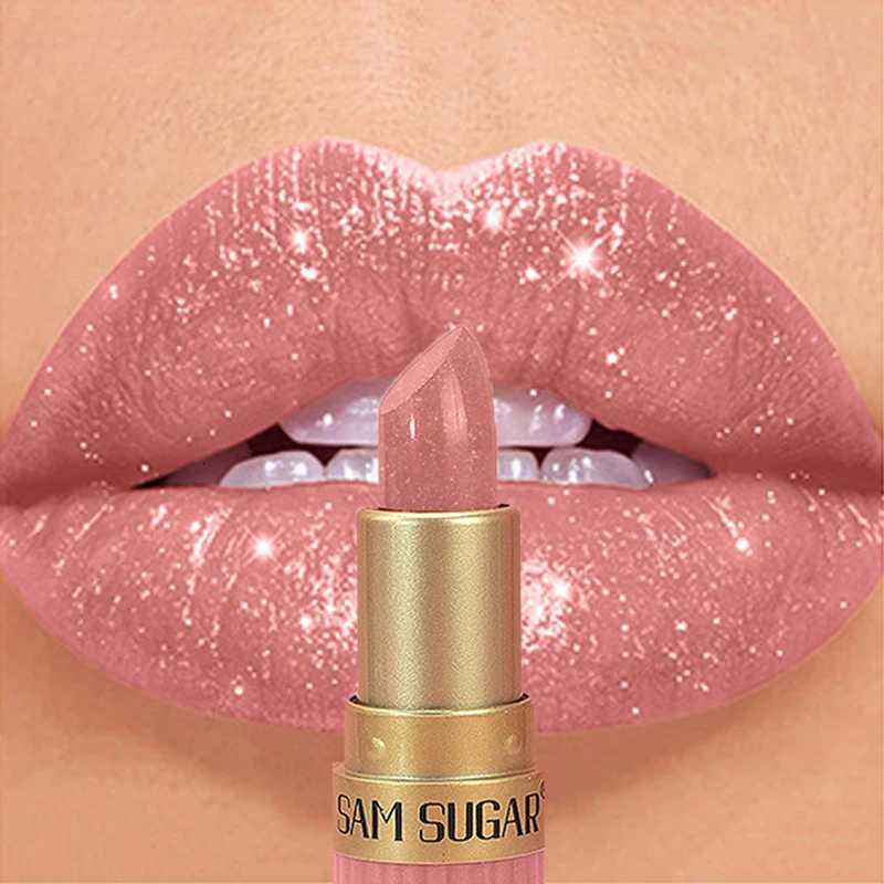 6 Colors Diamond Pearlescent Lipstick Glitter Shiny Metallic Lipstick Lip Tint Long Lasting Nude Shimmer Shiny Lip Gloss MakeupT251110