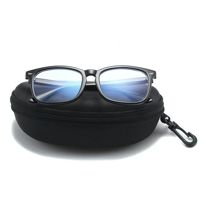 Portable zipper hooded sunglasses protector box EVA glasses travel bag hook accessories 250410