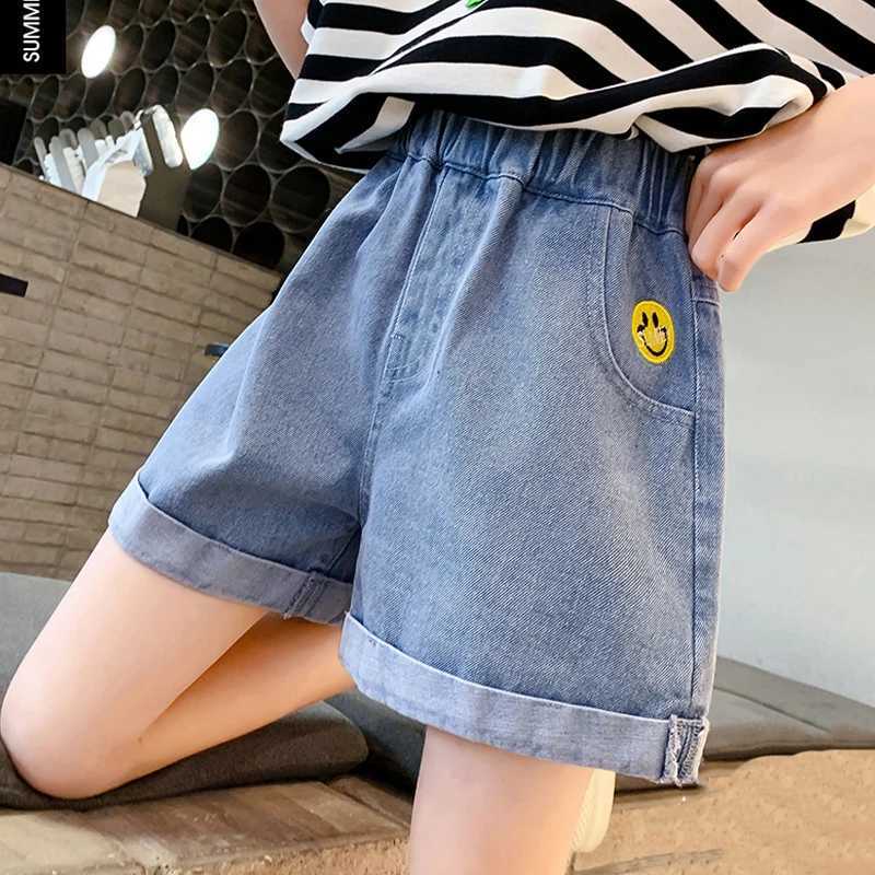 2024 Summer Hot Girl Shorts Summer Casual Cowboy Shorts 3-10 Year Old Preschool Girls Pocket Design Jeans Shorts Youth Shorts Z250410