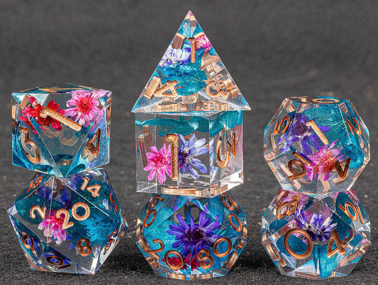 DnD Handmade Resin Dice Polyhedral Dice Set for Dungeons and Dragons d and d dice Sharp Edged Resin D D Dice D20 Dice 250403
