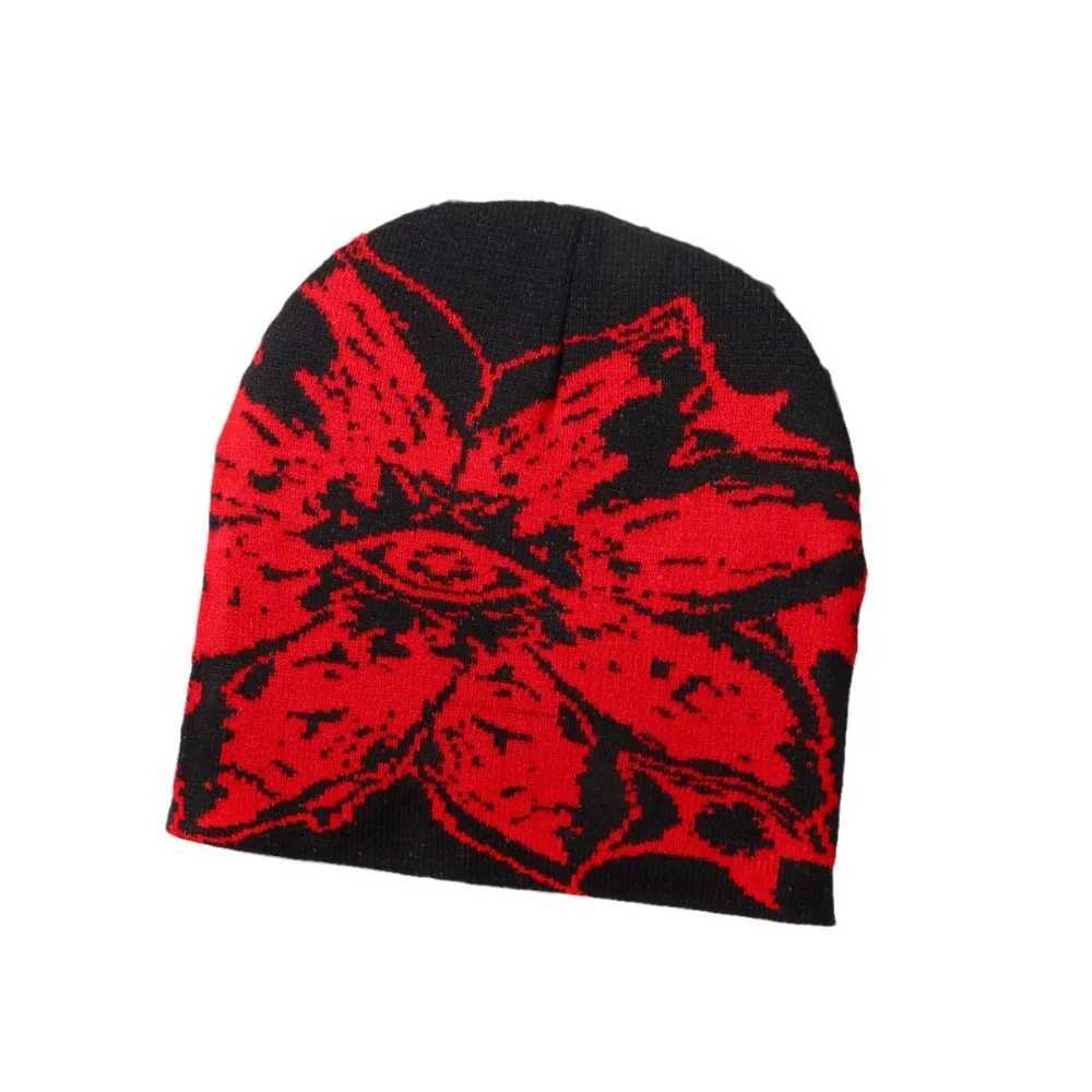 2025 Winter Beanie European and American Trendy Gothic Personalized Fashionwarm Cold-proof Jacquard Men Women Knitted CapXJ251110