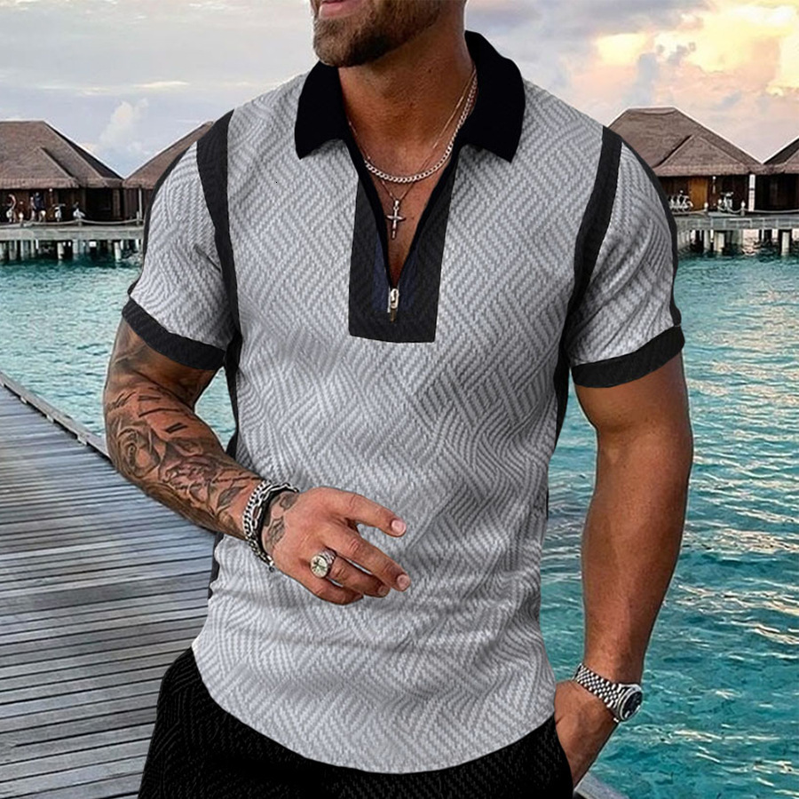 Polo new casual short sleeve 3D graphic summer everyday T-shirt