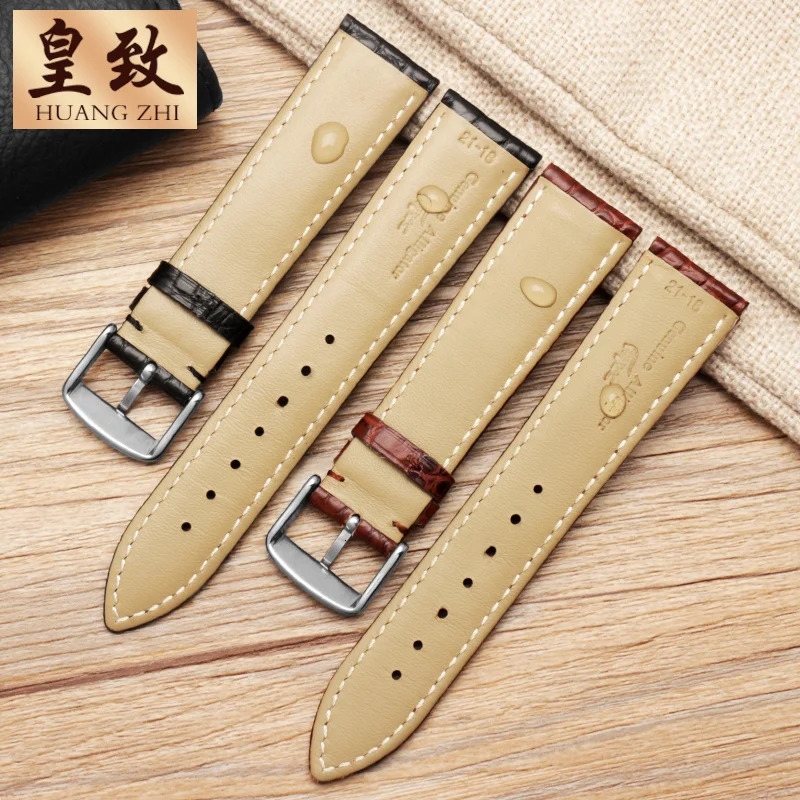 High quality Skin WatchBand Men Watch Strap Genuine Leather Bracelet 18mm 19mm 20mm 22mm 23mm Stainless steel buckle 250322