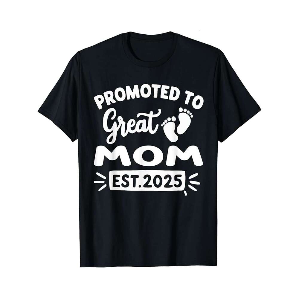 Designer T shirt Promoted to Great Mama Est 2023 Floral First Time Grandma - 220g T shits