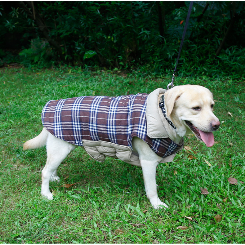 Dog Coats Jackets Designer Warm Wear both sides Waterproof Winter Coat Plaid Clothes Pet Dogs Cold Weather Coats Cozy Snow Jacket Vest for Small Mediu