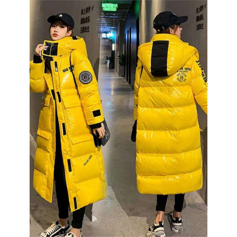 New Women Winter Long Down Parka Jacket With Hood Female Loose Casual Thick Warm Zipper Coat Winproof Vintage Outwears