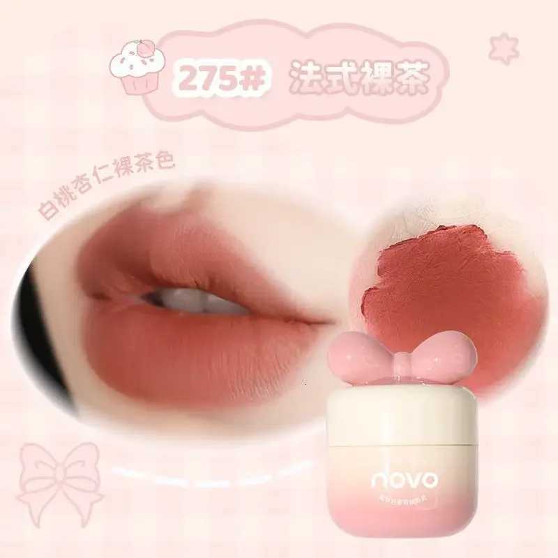NOVO Lip Clay Waterproof Sweatproof Longlasting Non-sticky Matte Lipstick Plain White Non-fading Lip Gloss Wholesale Makeups HotT251110