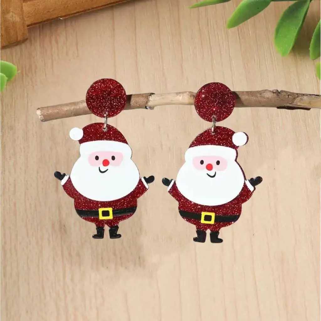 Bling Chunky Christmas Santa Claus Design Dangle Earrings Cute Style Adorable Christmas Ear Ornaments J251110