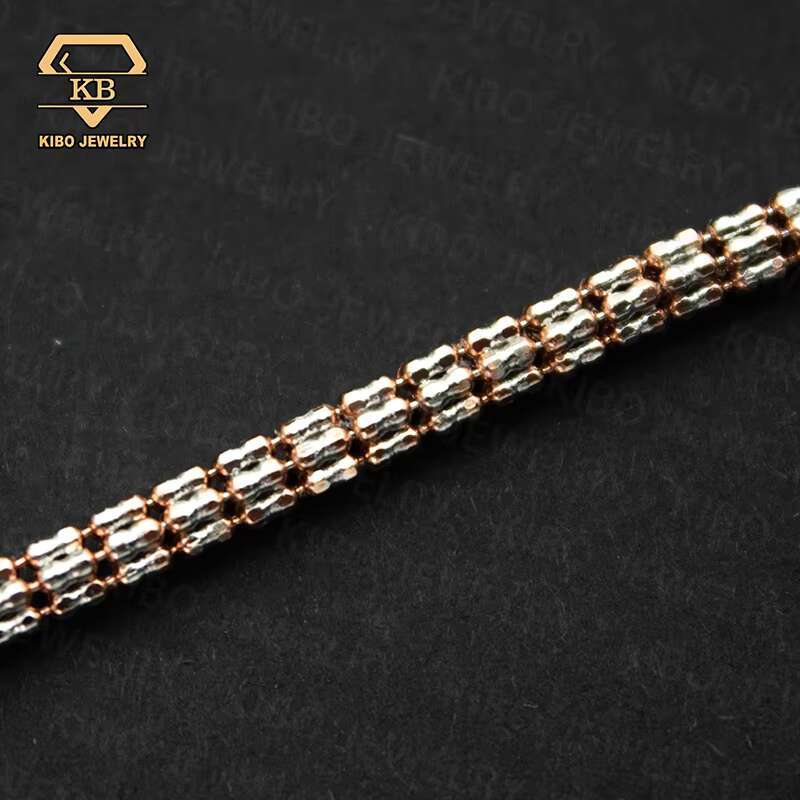 Ice out ordinary ice chain, tennis ball, gold-plated pure sier necklace chain