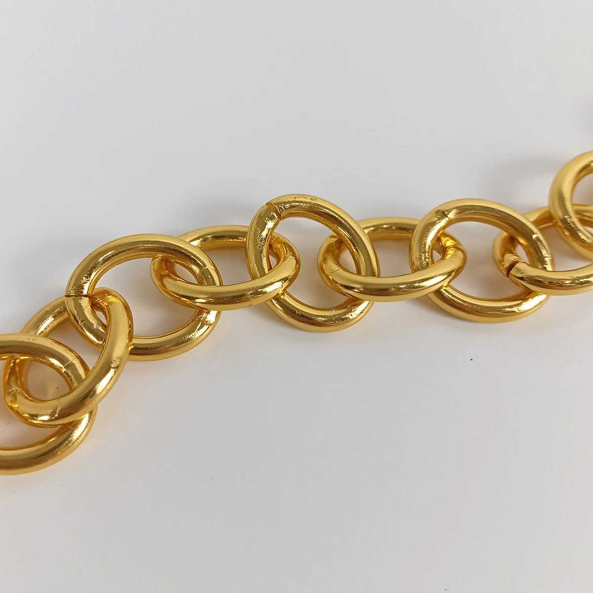 Fashionable gold chain strap suitable for high-quality luxury womens waist punk metal tight corset strap girls dresses adjustable Riem X250410
