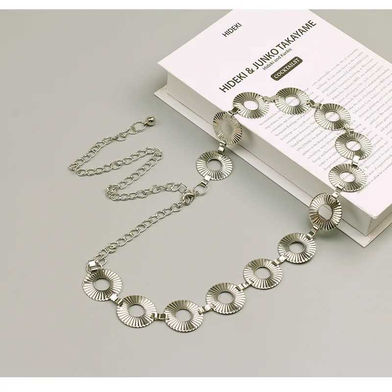 Wens Fashion Circle Metal Chain Belt Womens Hip New Girl Ketting Riem X250410